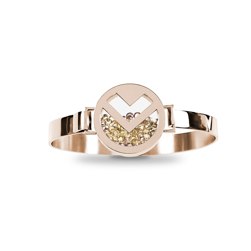 Shaker armband - November, Roséguld