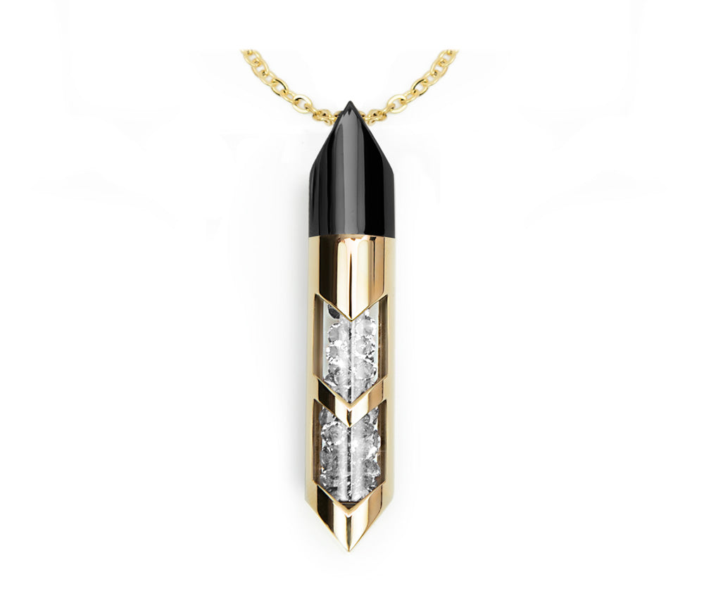 Shaker halsband - April, Guld/Svart/Guld