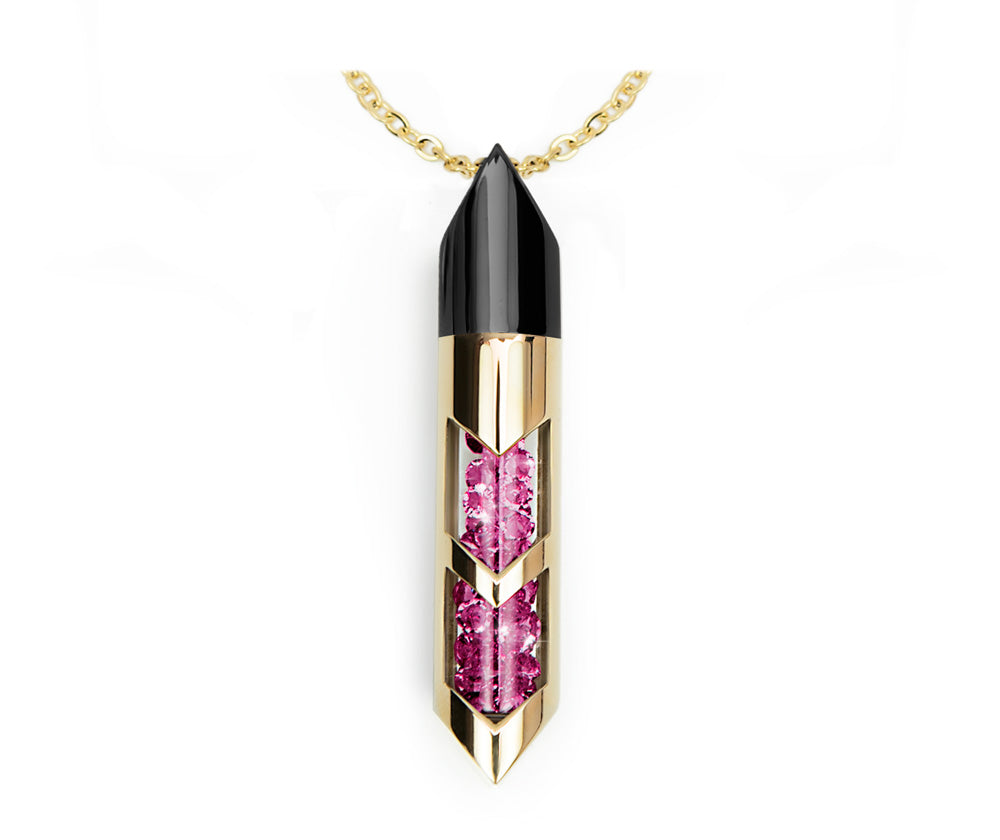 Shaker halsband - Juli, Guld/Svart/Guld