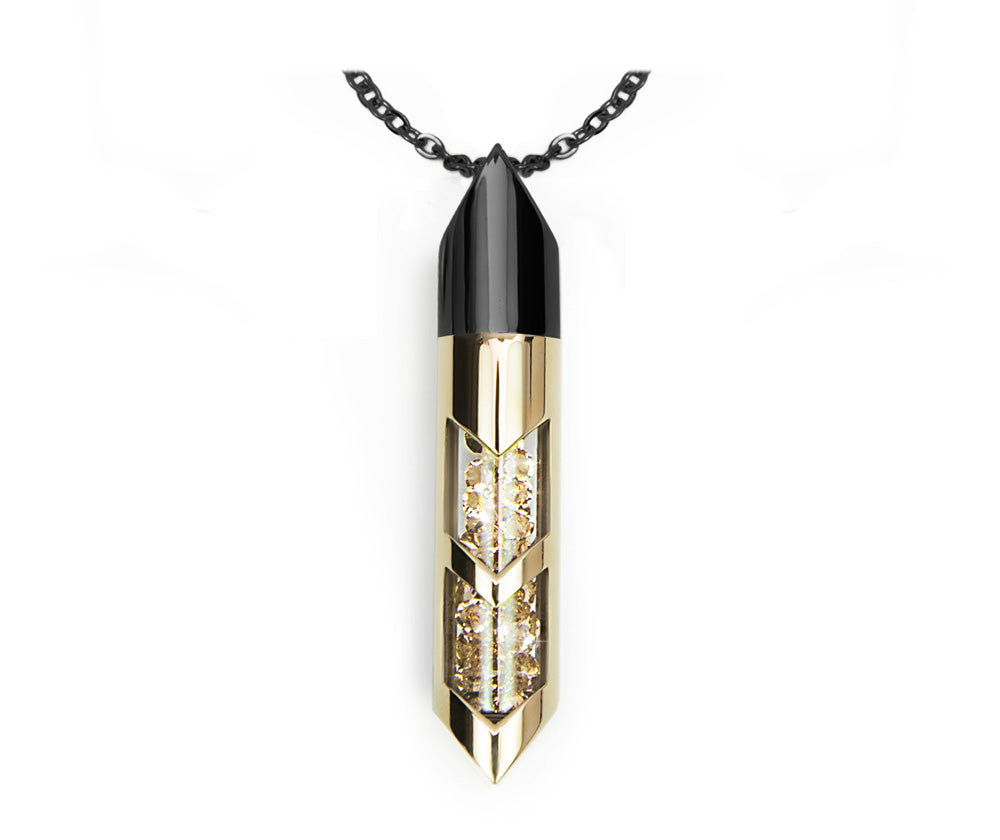 Shaker halsband - November, Svart/Guld