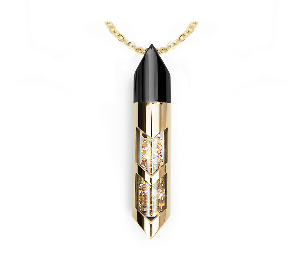 Shaker halsband - November, Guld/Svart/Guld