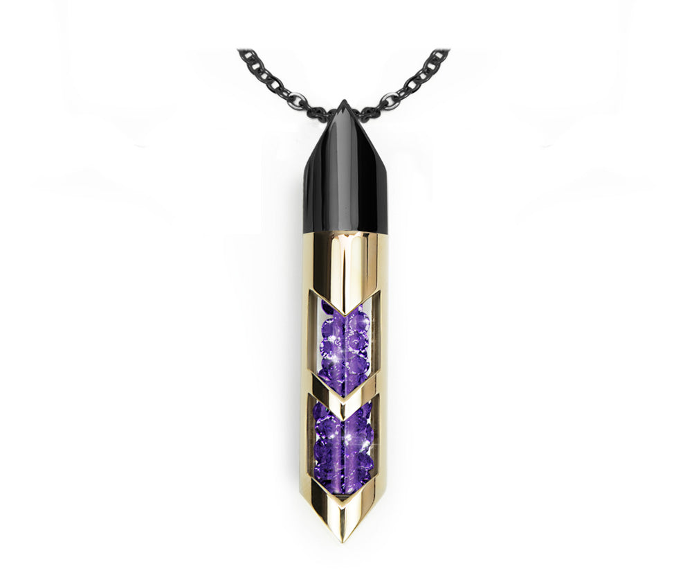 Shaker halsband - Februari, Svart/Guld