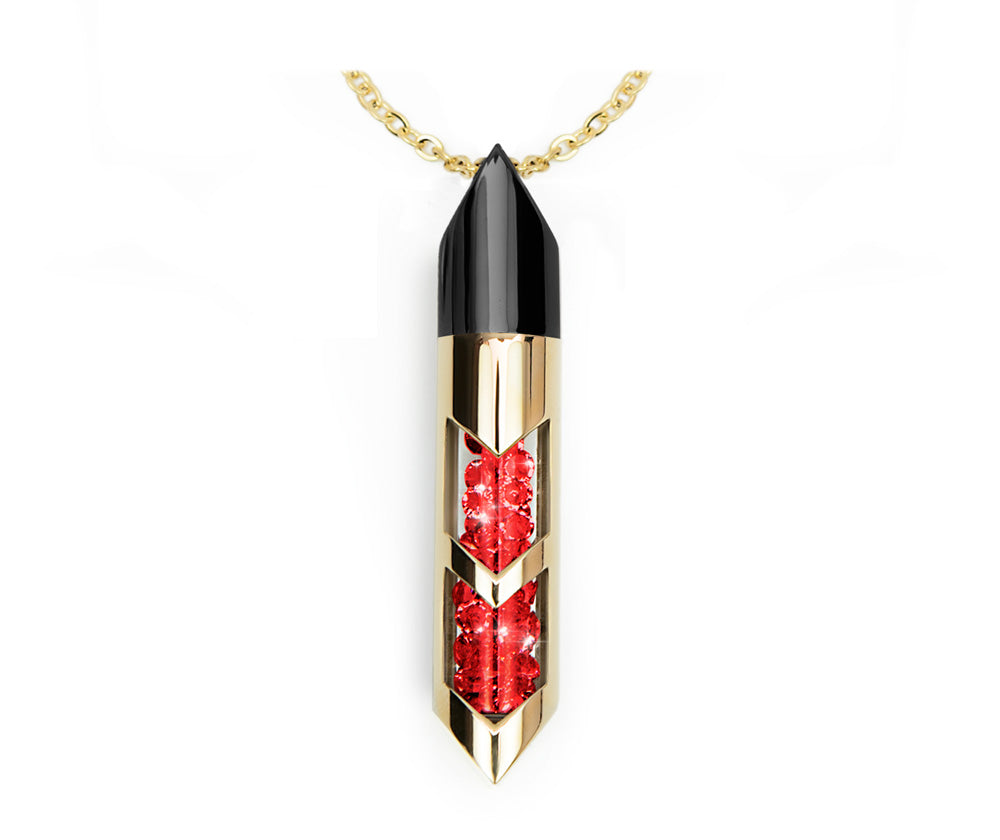 Shaker halsband - Januari, Guld/Svart/Guld