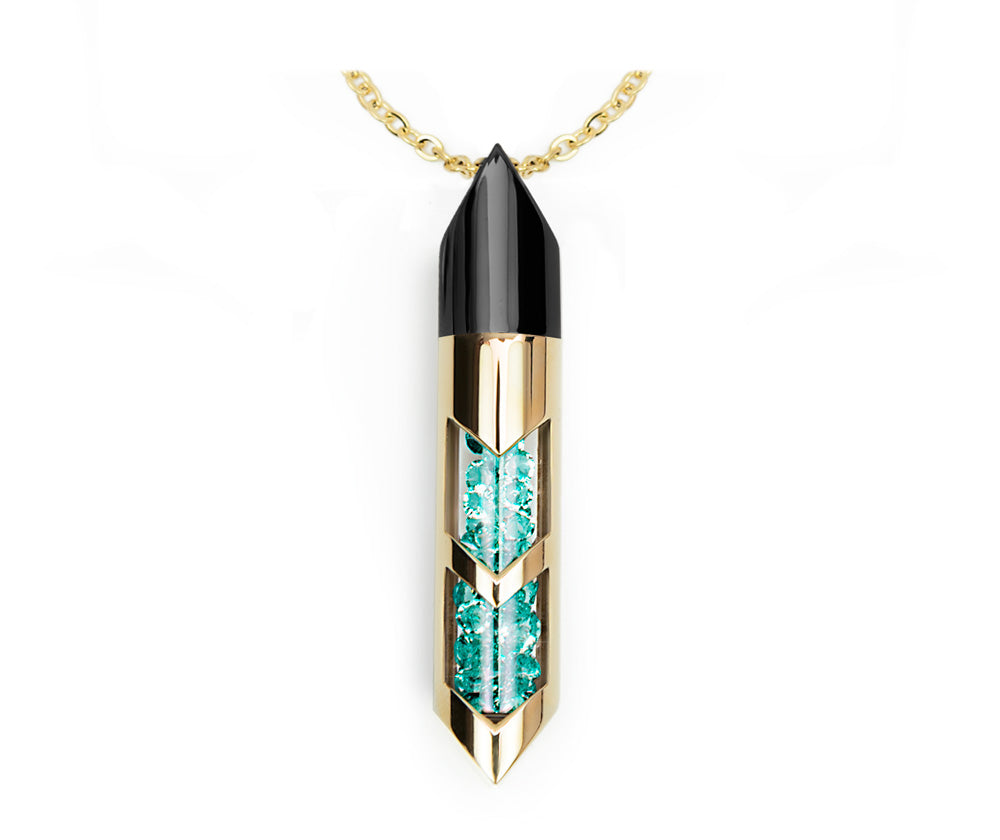 Shaker halsband - December, Guld/Svart/Guld