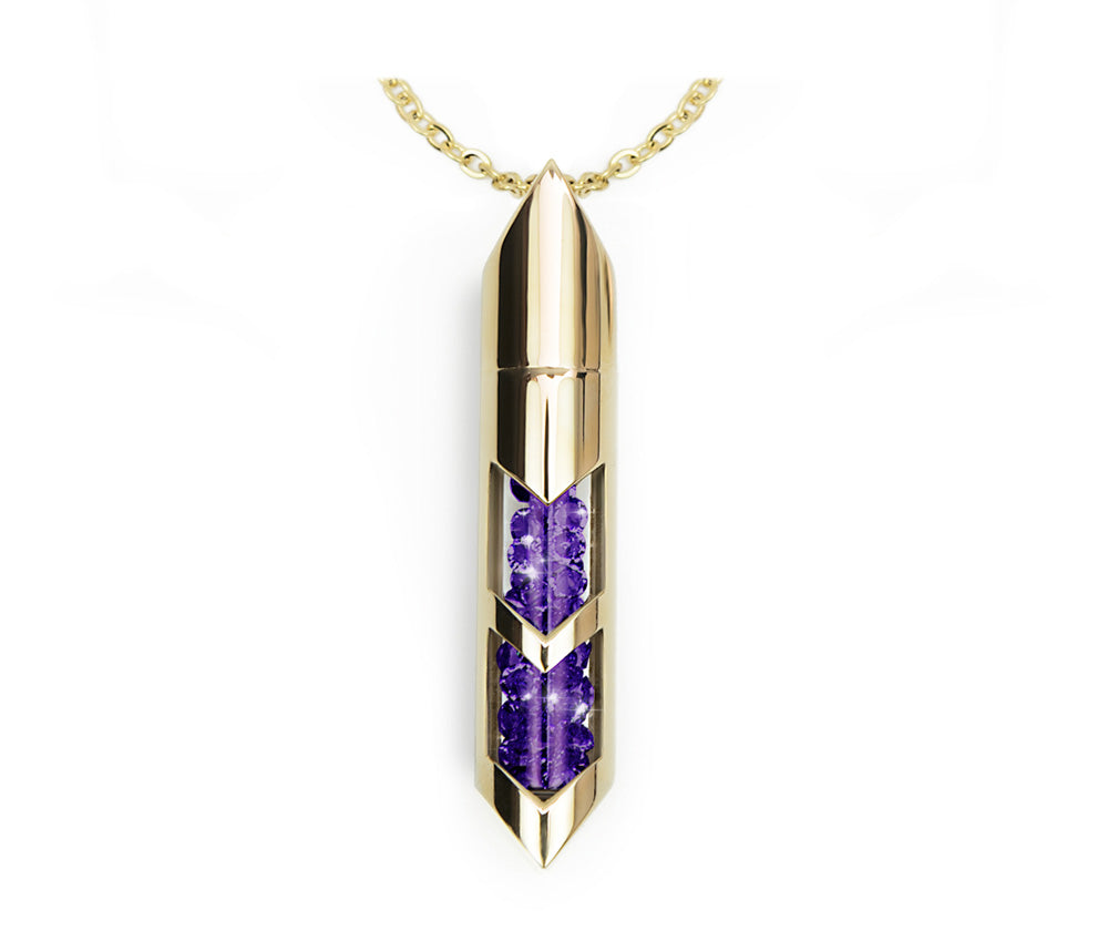 Shaker halsband - Februari, Guld