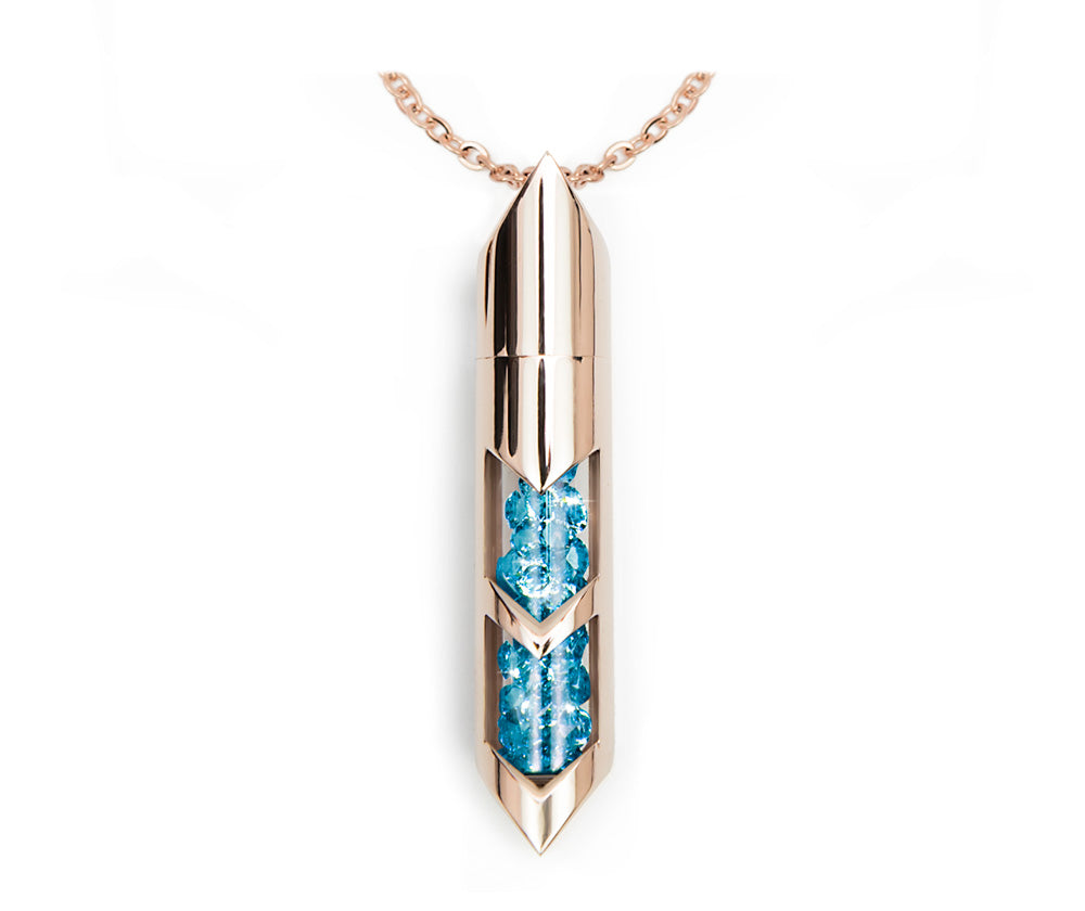 Shaker halsband - Mars, Roséguld