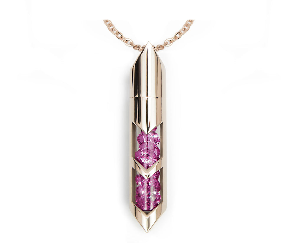 Shaker halsband - Juli, Roséguld