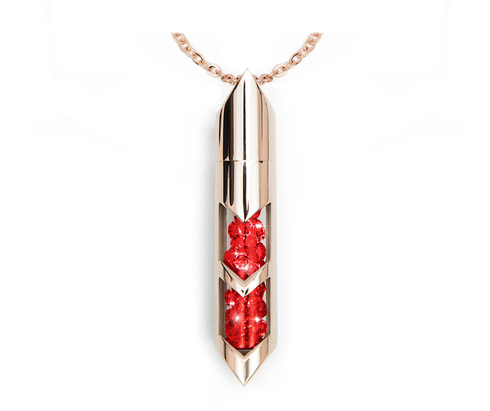 Shaker halsband - Januari, Roséguld