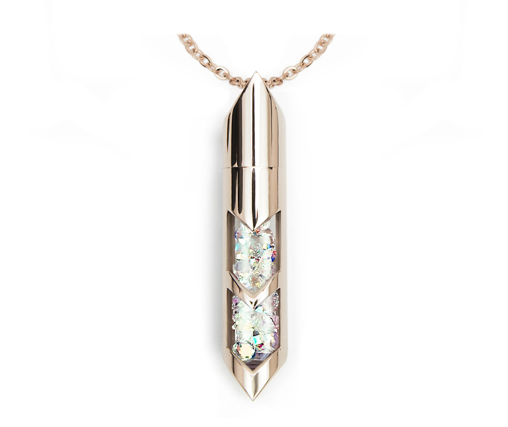 Shaker halsband - Juni, Roséguld