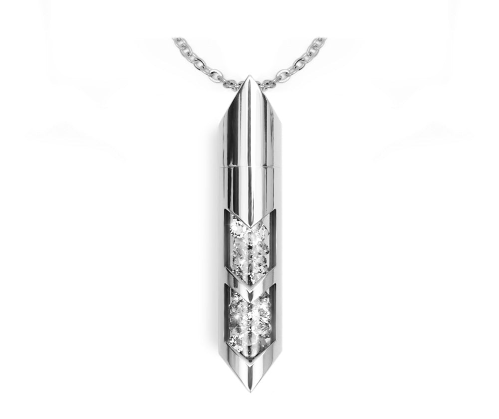 Shaker halsband - April, Silver