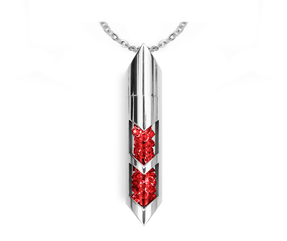 Shaker halsband - Januari, Silver